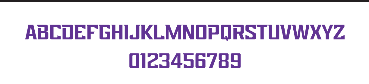 Grand Canyon University font system, purple variant, cell 1