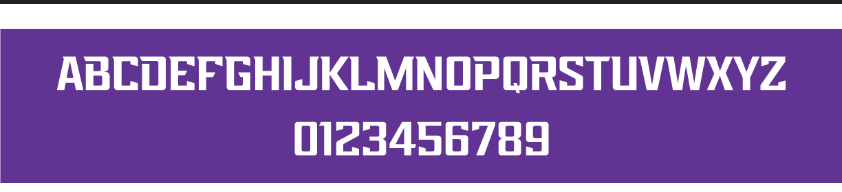 Grand Canyon University font system, white on purple variant, cell 2