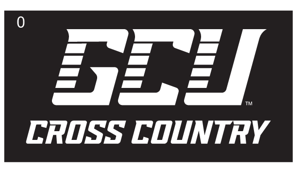 GCU Cross Country, white on black variant, cell 20