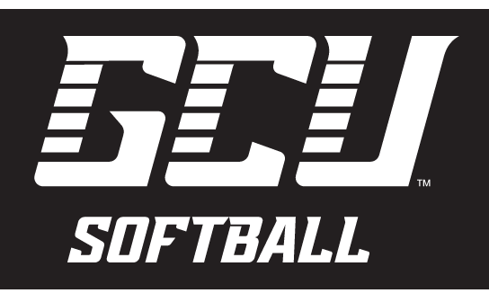 GCU Softball, white on black variant, cell 8