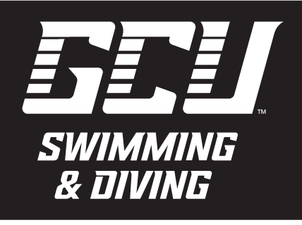 GCU Swimming & Diving, white on black variant, cell 12