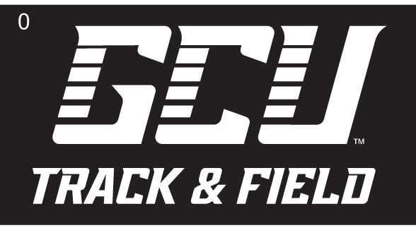 GCU Track & Field, white on black variant, cell 20