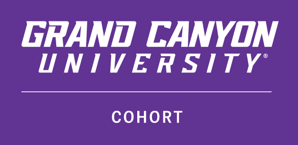 Grand Canyon University Cohort, white on purple variant, cell 22