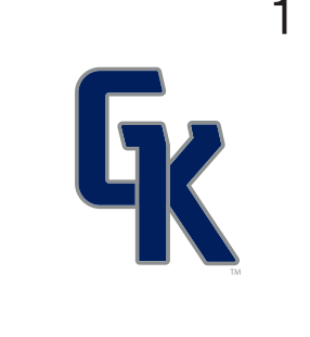 GK monogram, blue variant, cell 171
