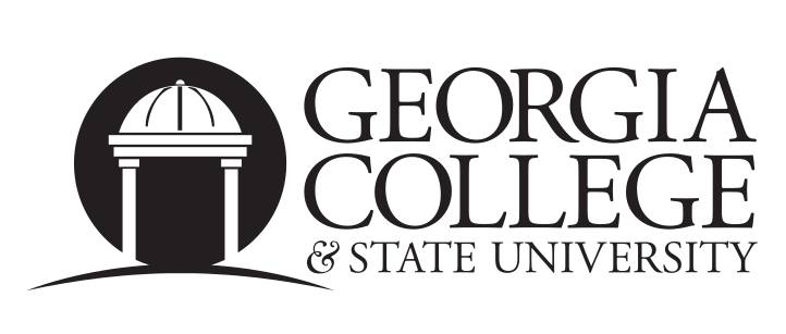 Georgia College & State University logo, horizontal, black variant, cell 2