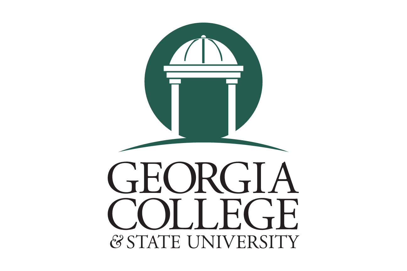 Georgia College & State University logo, stacked, color variant, cell 4
