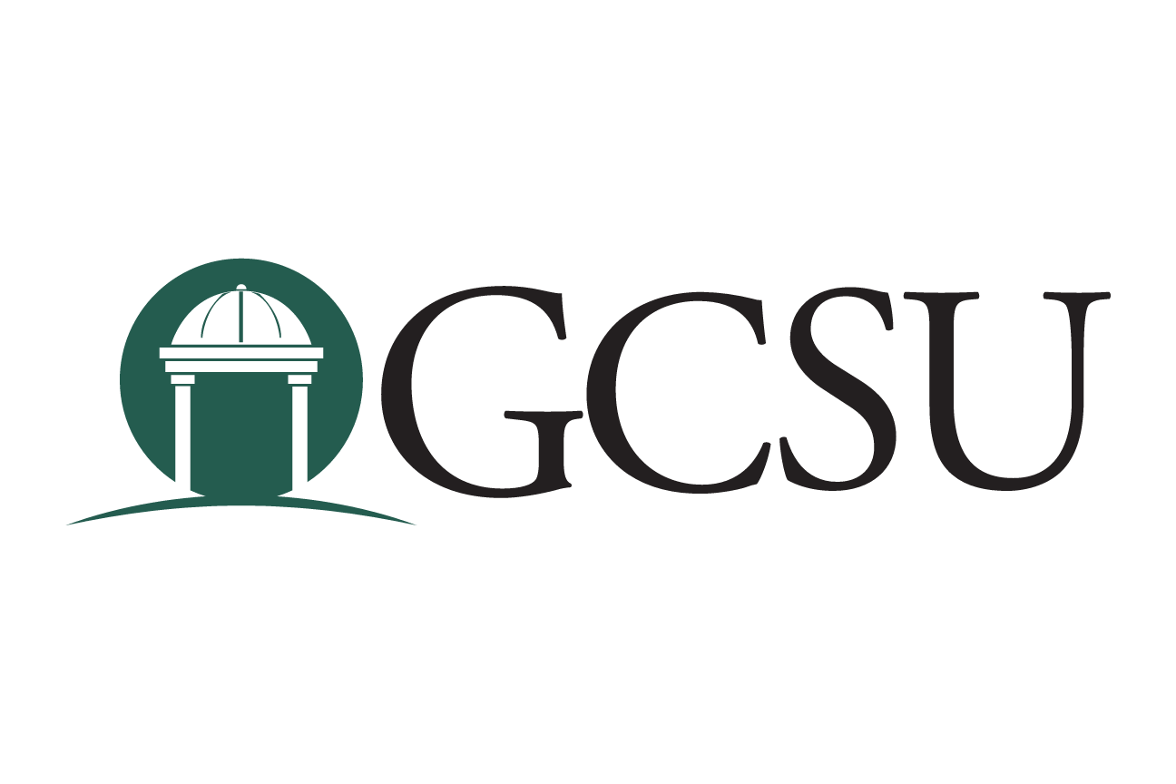 GCSU wordmark with pergola, horizontal, color variant, cell 15