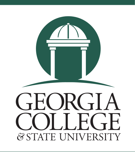Georgia College & State University logo, stacked, color variant, cell 4