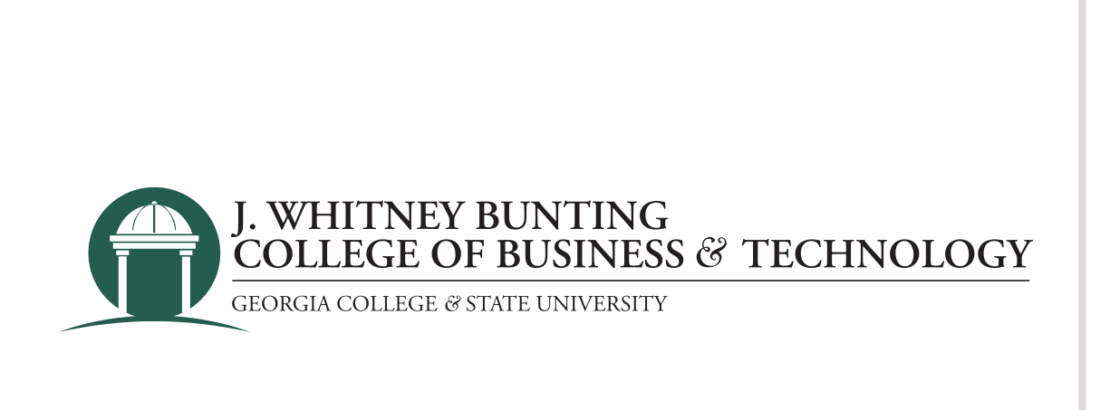 J. Whitney Bunting College of Business & Technology logo, horizontal, color variant, cell 7