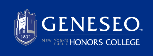 primary logo, horizontal, short honors college text, blue variant, cell 7