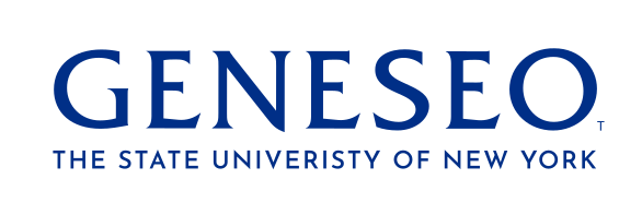 Geneseo wordmark with SUNY text, blue variant, cell 22