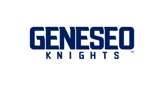 Geneseo Knights wordmark, navy with white, grey and black outline variant, cell 130