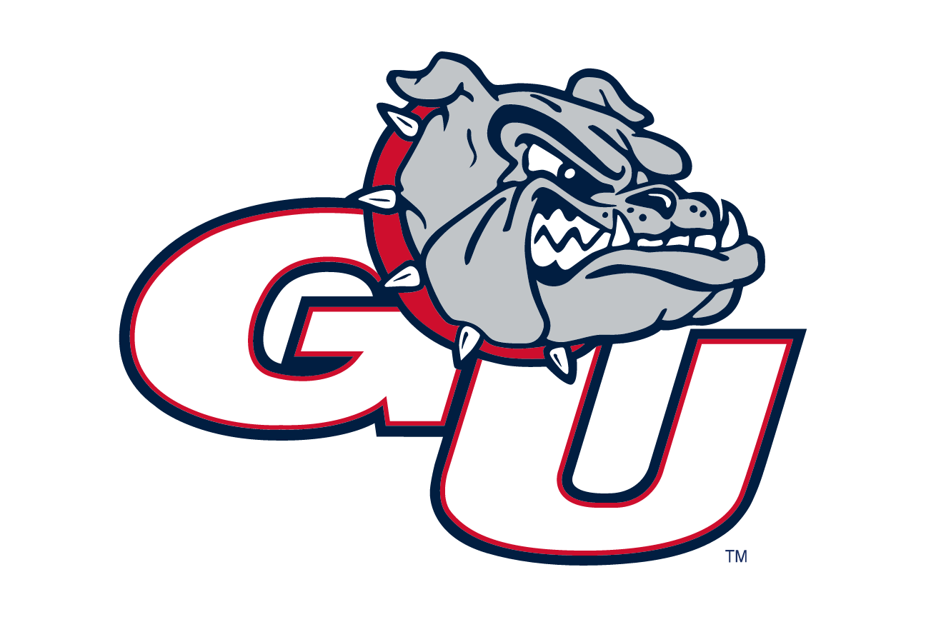 GU secondary athletics mark, full color on white variant, cell 9