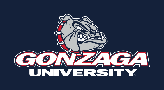 Gonzaga University primary athletics mark, full color on navy variant, cell 2