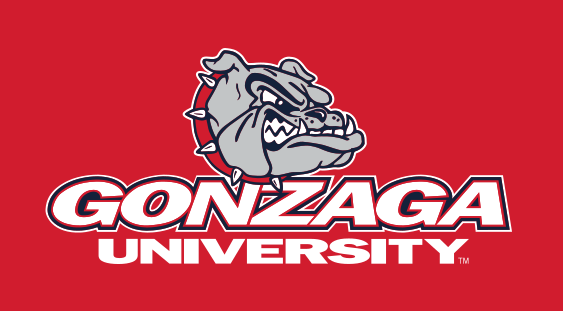 Gonzaga University primary athletics mark, full color on red variant, cell 3