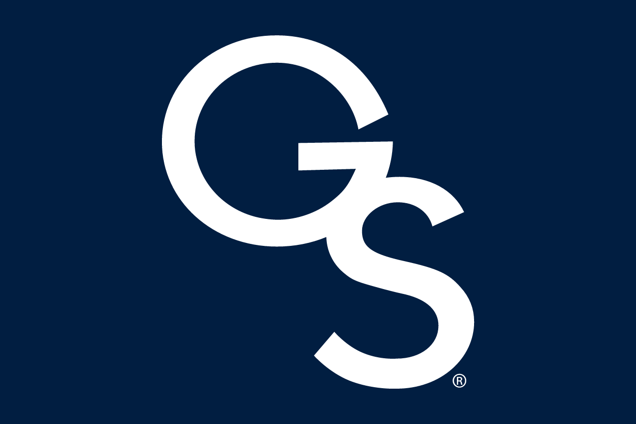 GS lettermark, white on navy variant, cell 34