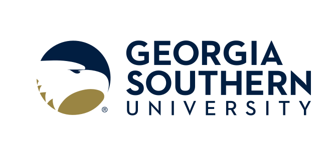 eagle head with university name, horizontal color variant, cell 7