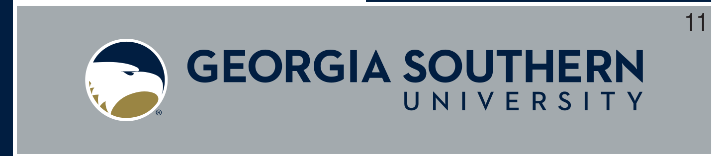 eagle head with university name, horizontal color on gray variant, cell 11