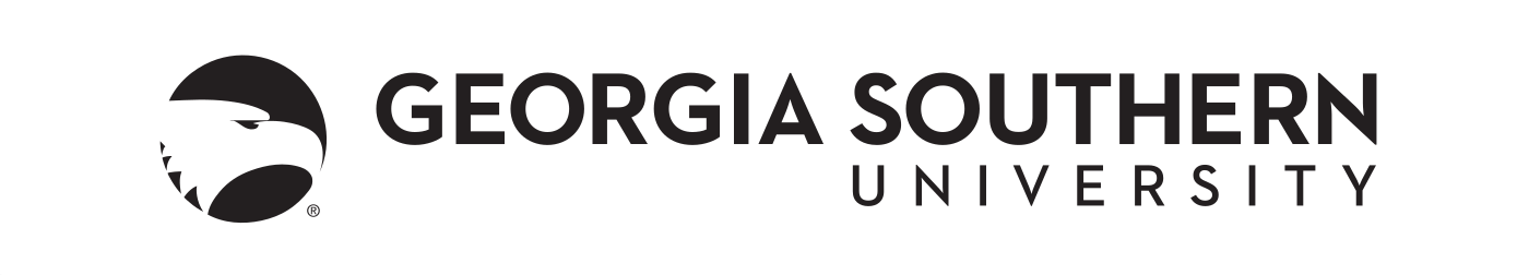 eagle head with university name, horizontal black and white variant, cell 13