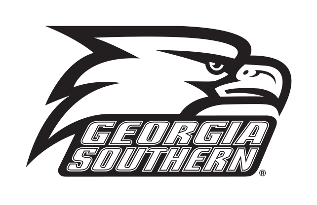 eagle head with wordmark, black/white on white variant, cell 27