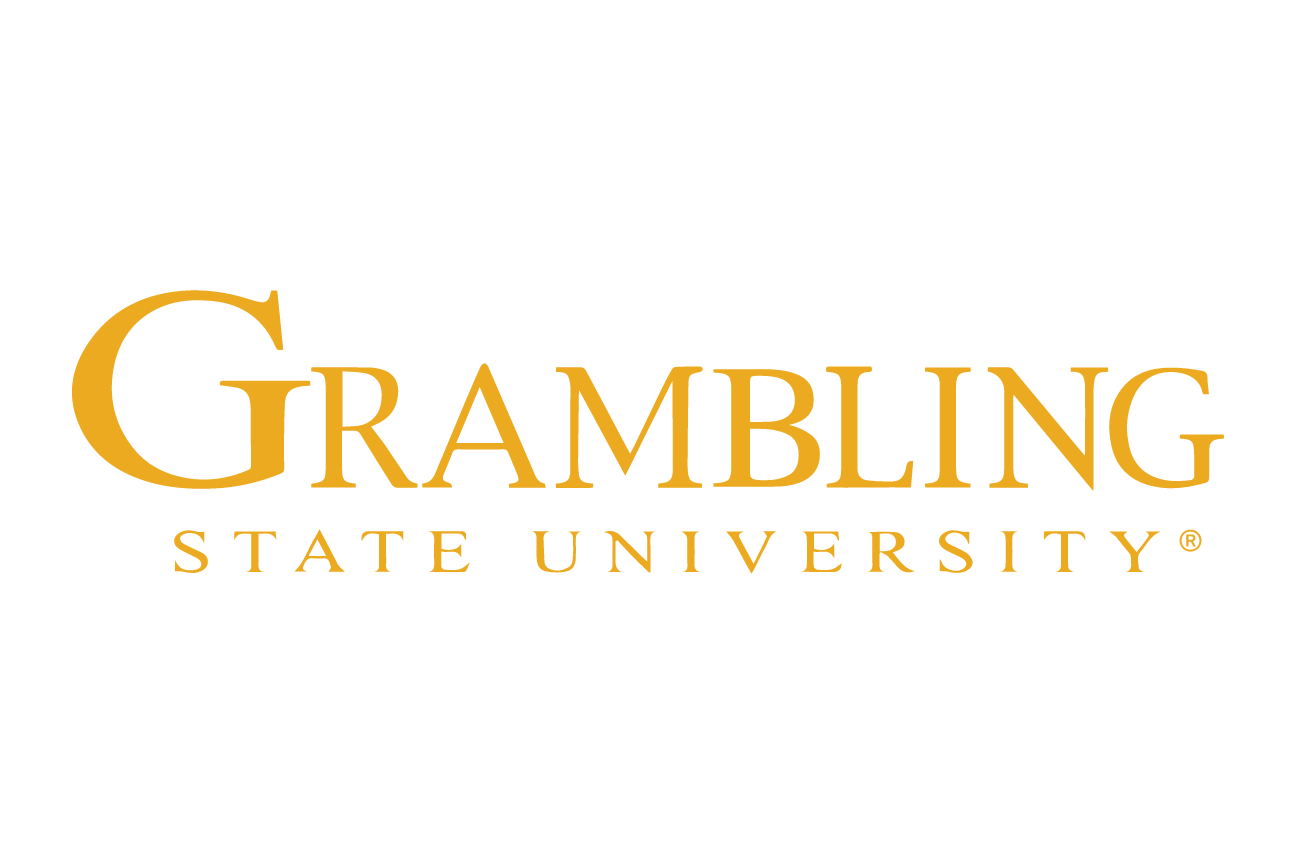 Grambling State University wordmark, gold/black on white variant, cell 19