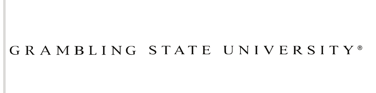 Grambling State University wordmark, serif black on white variant, cell 22