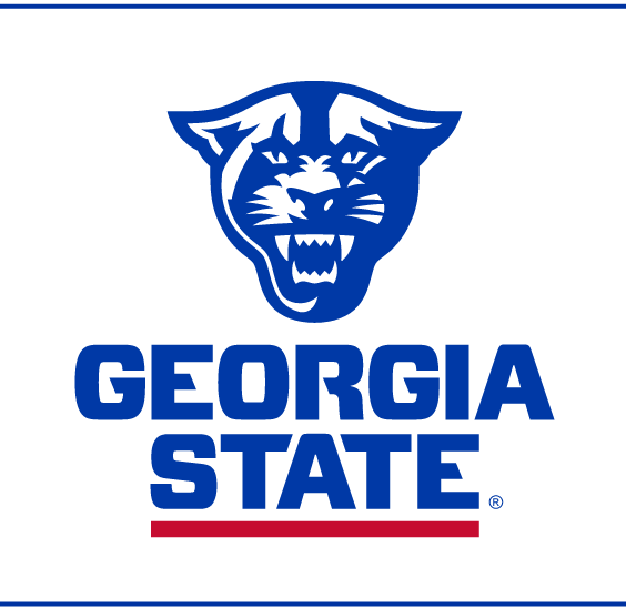 Panther head over Georgia State, blue variant, cell 9