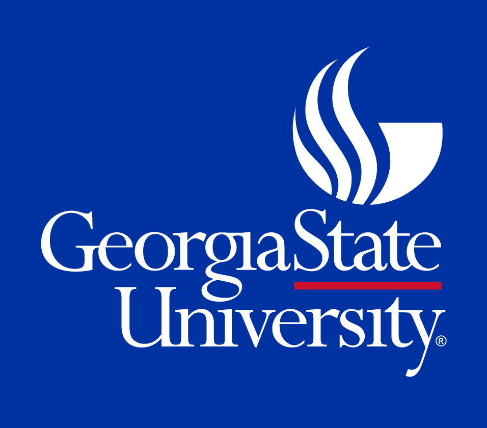 Georgia State University Primary Mark, reverse full color variant, cell 24