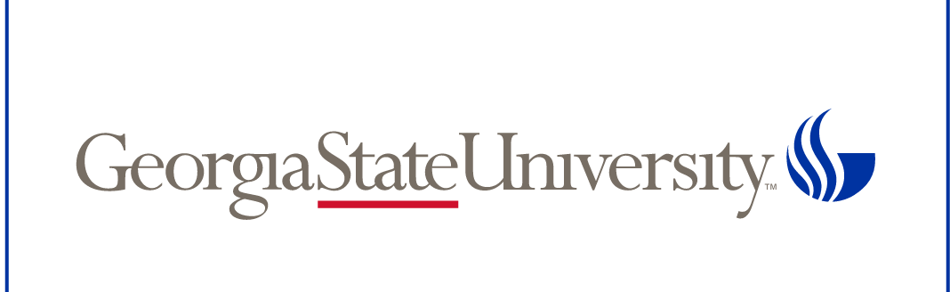 Georgia State University Secondary Mark Horizontal, full color variant, cell 27