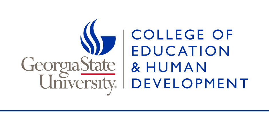 Georgia State University College of Education & Human Development Mark, color variant, cell 43