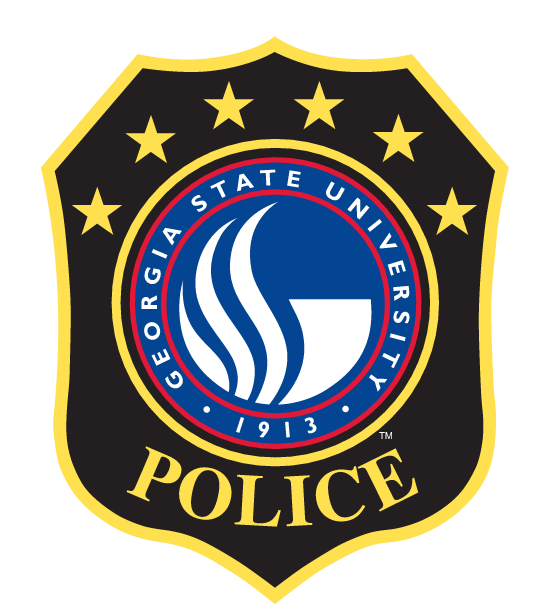 Georgia State University Police, blue, gold, and white variant, cell 63