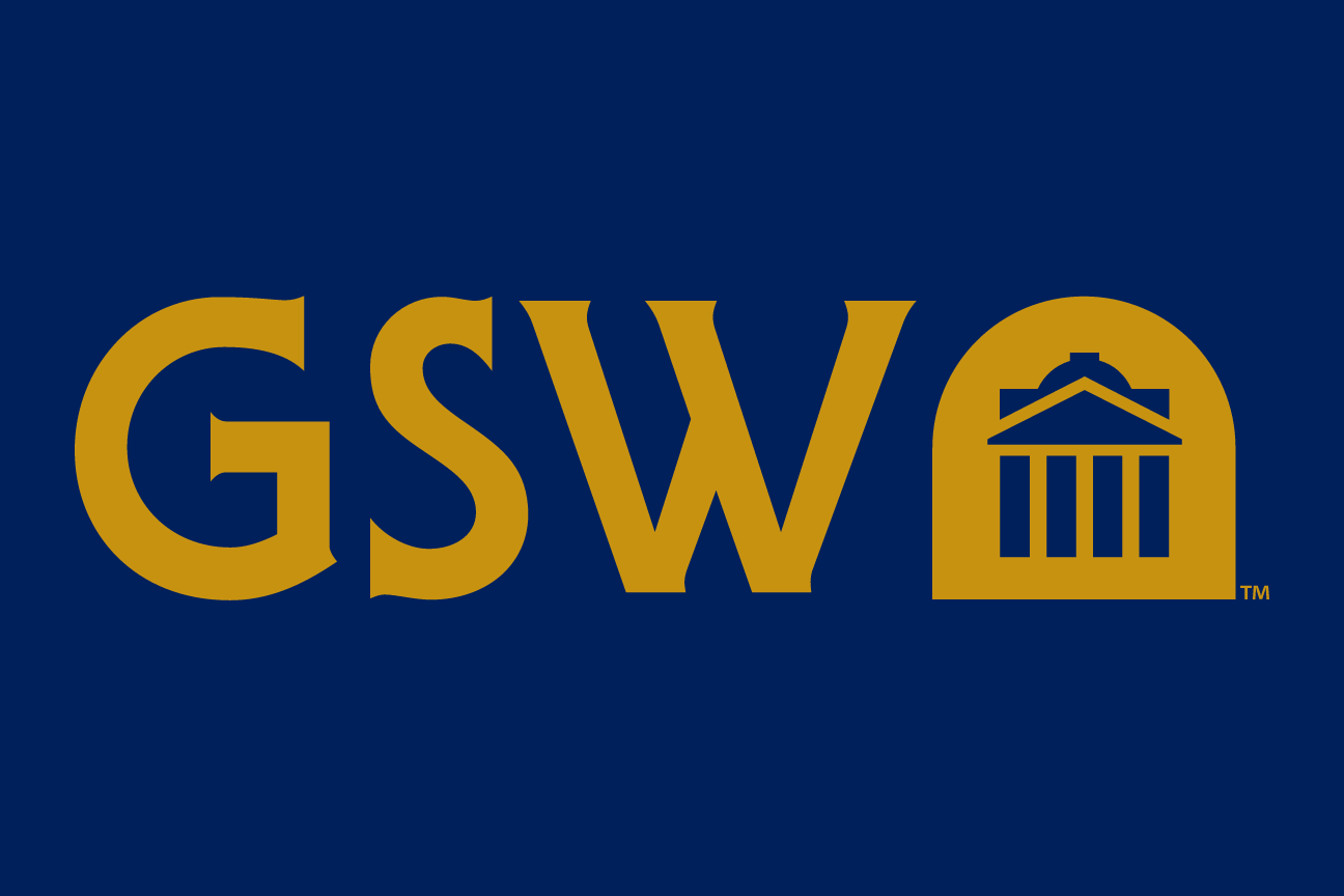 GSW secondary logo, gold on blue variant, cell 16