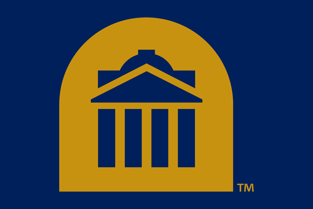 building icon, gold on blue variant, cell 28