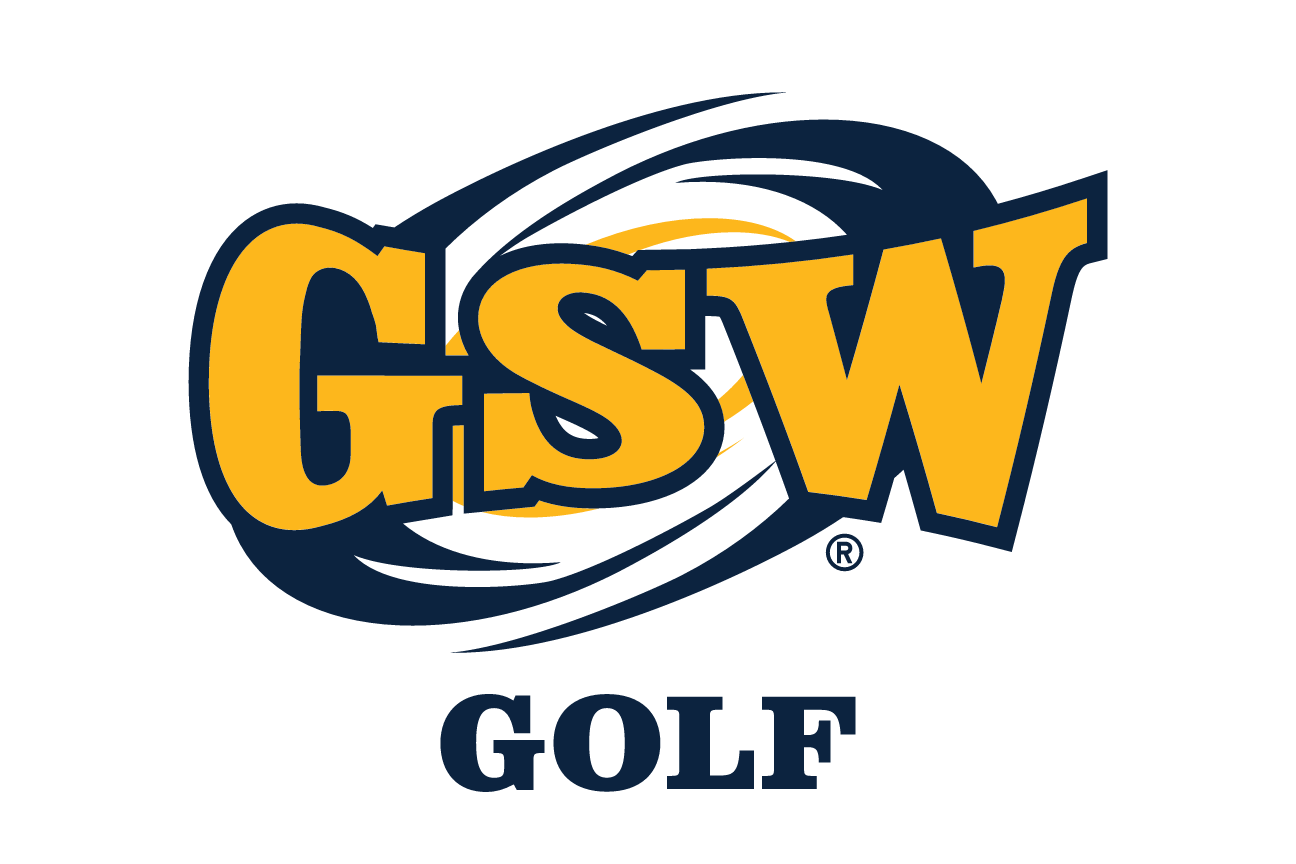 GSW Golf logo, yellow/navy variant, cell 85