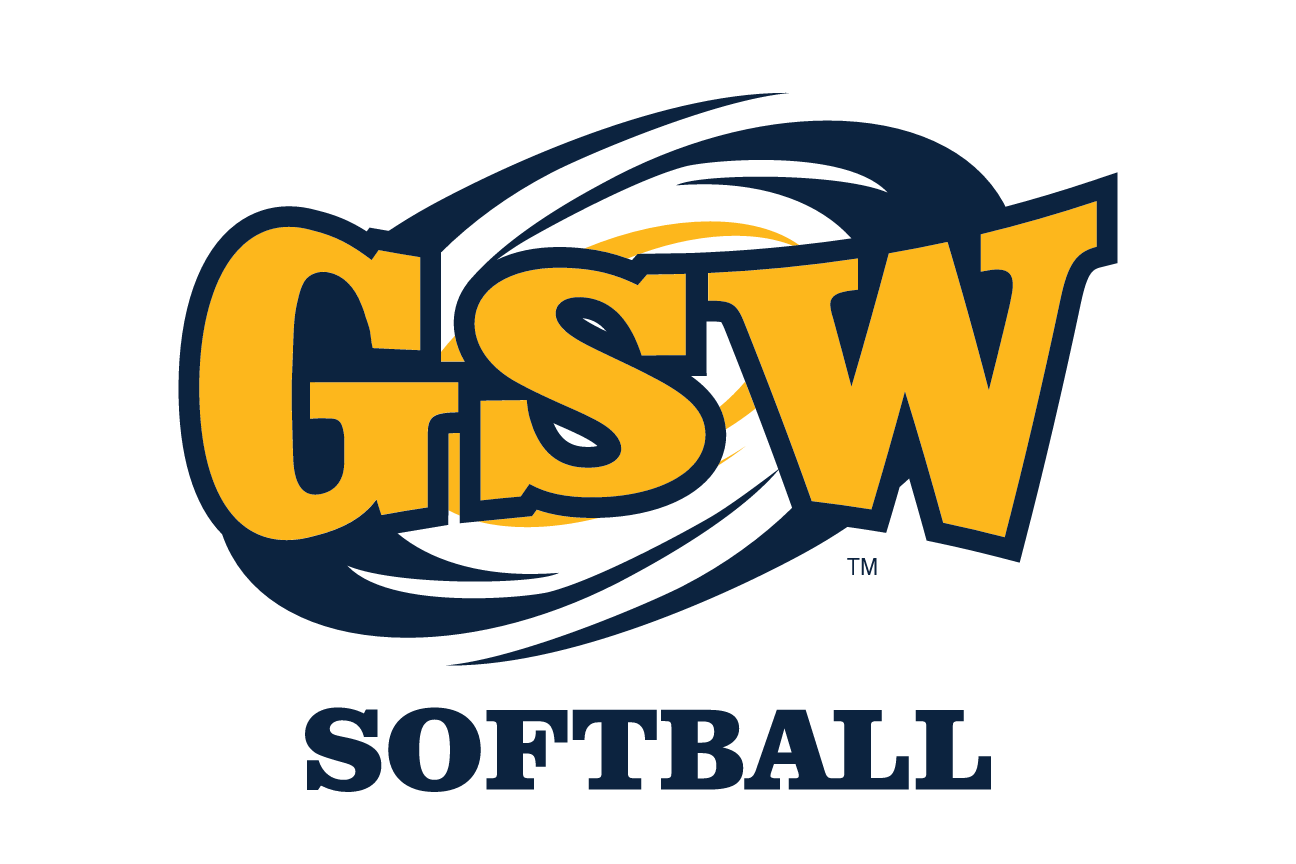 GSW Softball logo, yellow/navy variant, cell 87