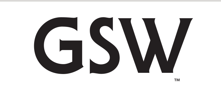 GSW wordmark, black on white variant, cell 24
