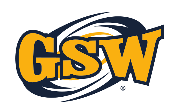 GSW lettermark with hurricane icon, full color variant, cell 48