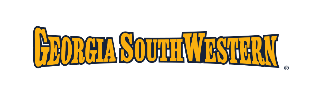 Georgia Southwestern wordmark, yellow/navy variant, cell 64