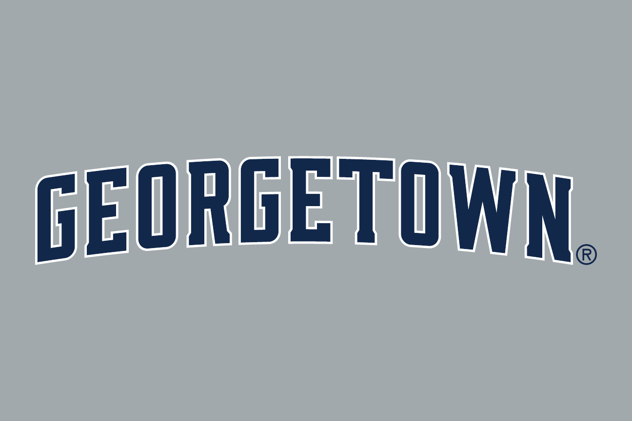 GEORGETOWN wordmark, gray with blue outline on gray variant, cell 16
