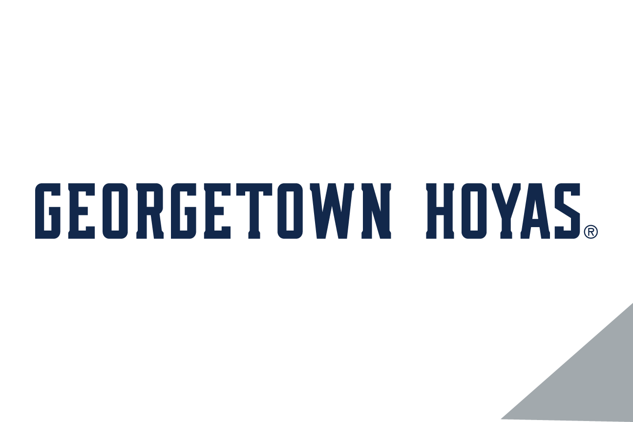 GEORGETOWN HOYAS wordmark, blue with gray outline variant, cell 30