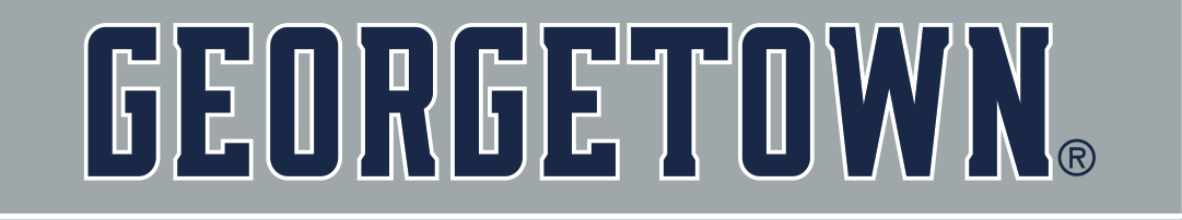 GEORGETOWN wordmark, gray with blue outline on gray variant, cell 11