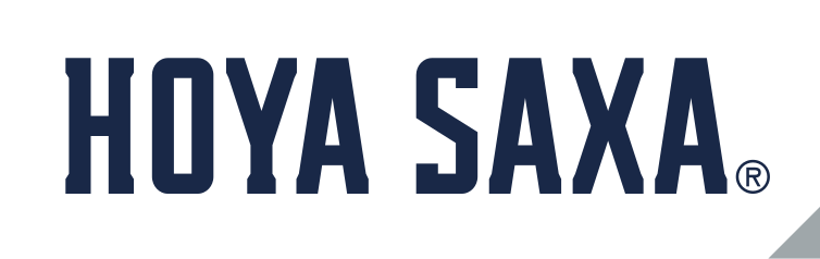 HOYA SAXA wordmark, blue with gray outline variant, cell 25