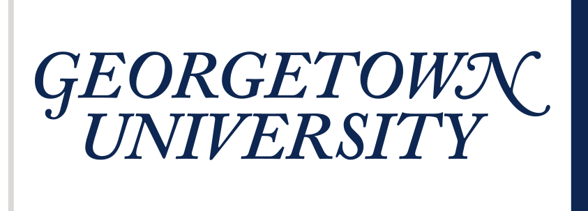 Georgetown University wordmark, navy variant, cell 40