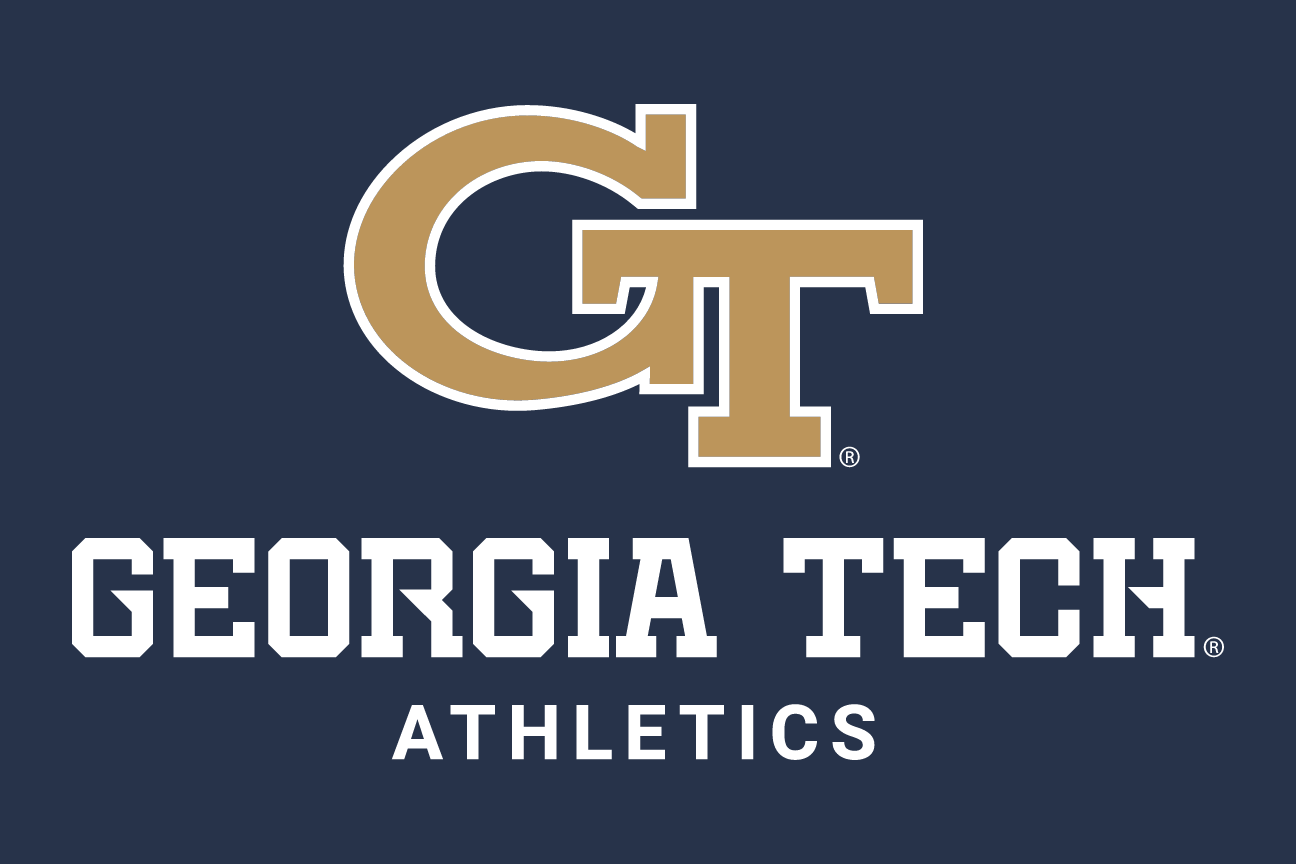 GT logo with Georgia Tech Athletics wordmark, gold/white/white on navy variant, cell 36