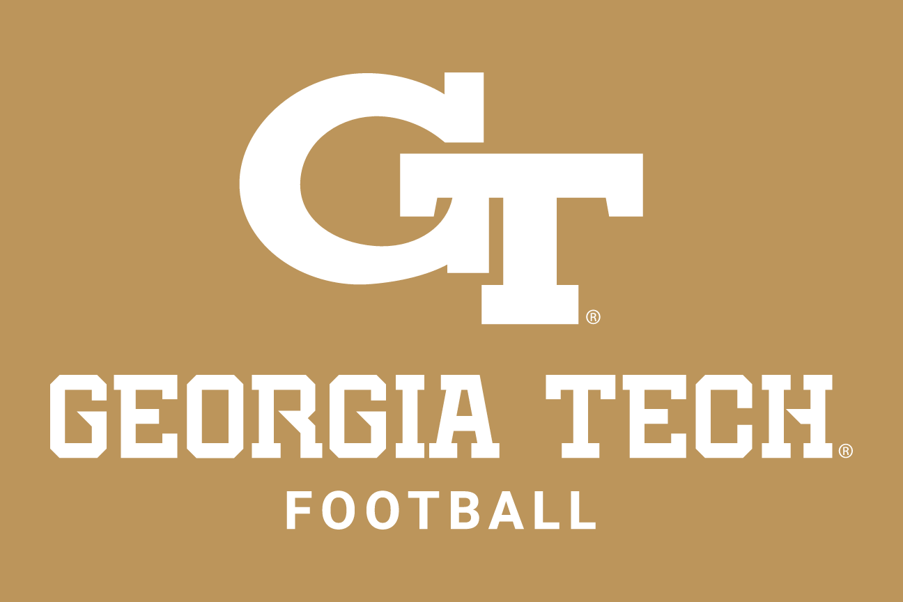 GT logo with Georgia Tech Football wordmark, white/white on gold variant, cell 39