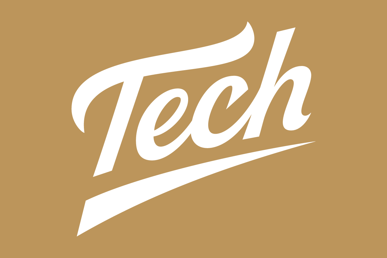 Tech script, white on gold variant, cell 117