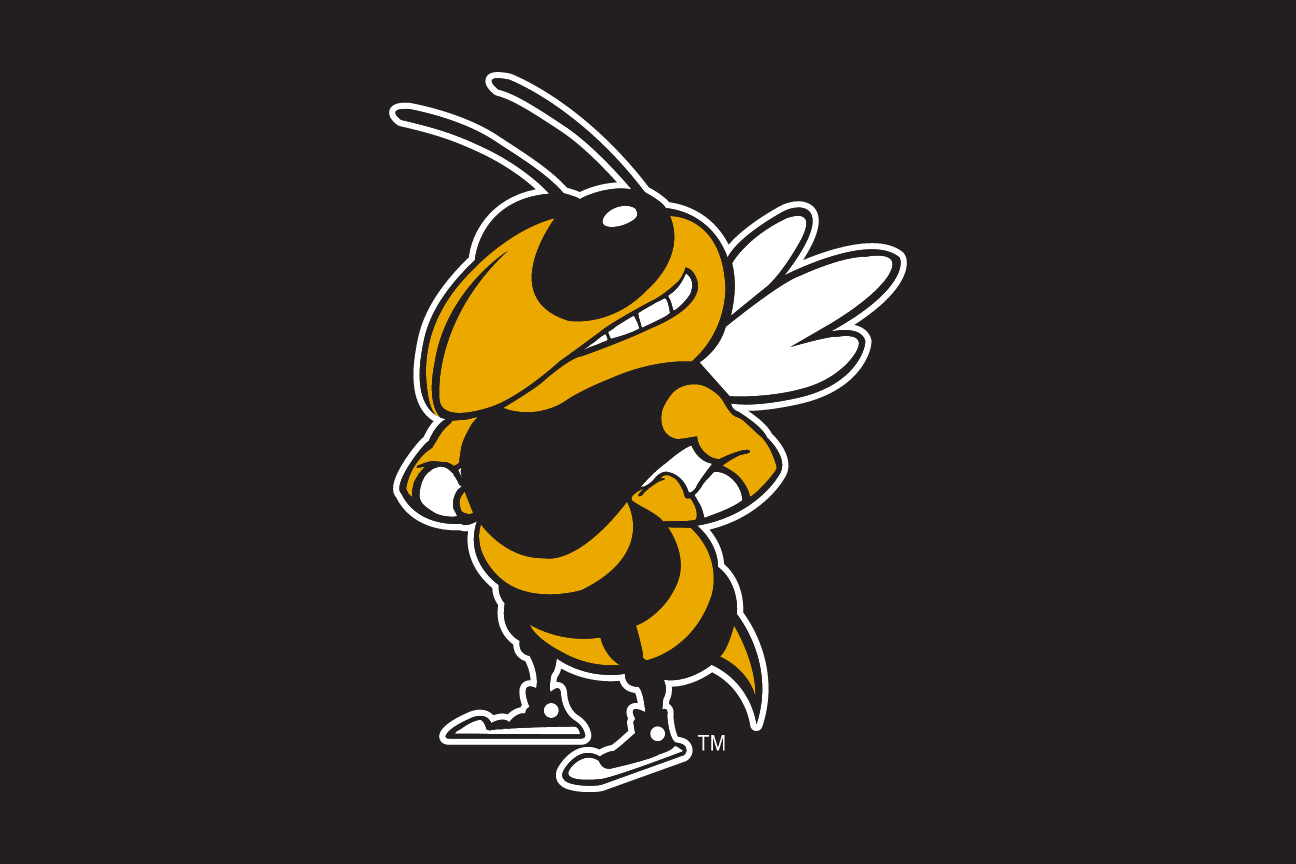 Buzz mascot (standing), full color on black variant, cell 143