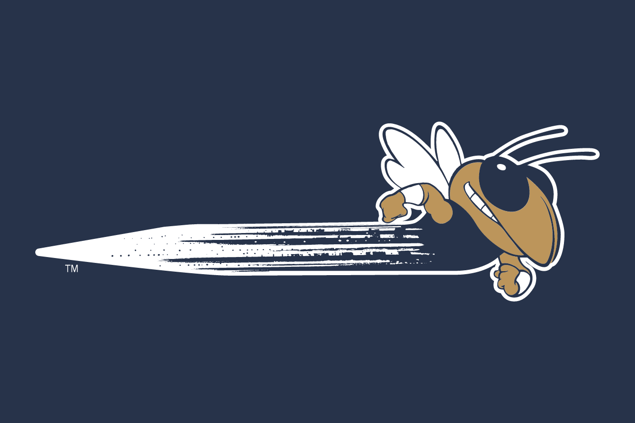 Buzz, flying left, colored, navy background variant, cell 153