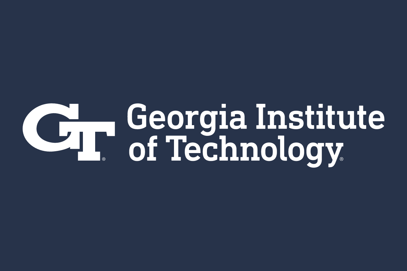 Georgia Institute of Technology, horizontal, white on navy variant, cell 179
