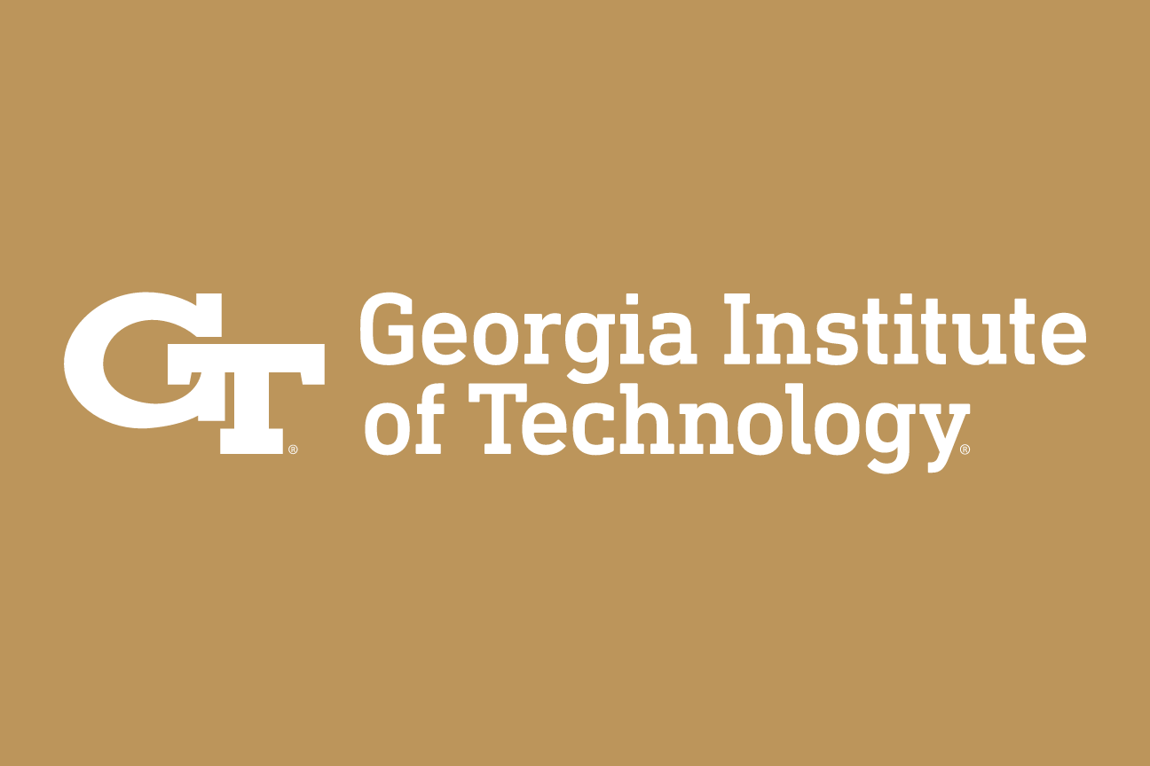 Georgia Institute of Technology, horizontal, white on gold variant, cell 180
